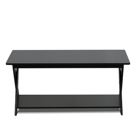 Furinno Modern Simplistic Criss-Crossed Coffee Table, Espresso 16049EX